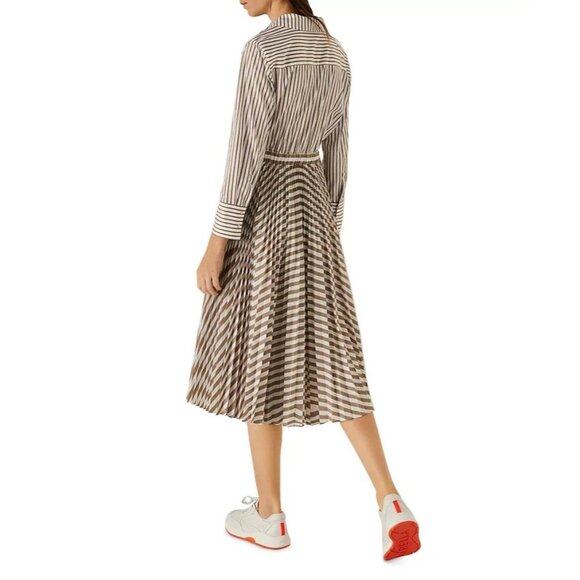 New Marella Sport Women's Praga Poplin stripe Midi Shirt Dress womens size US 6 - Picture 11 of 11